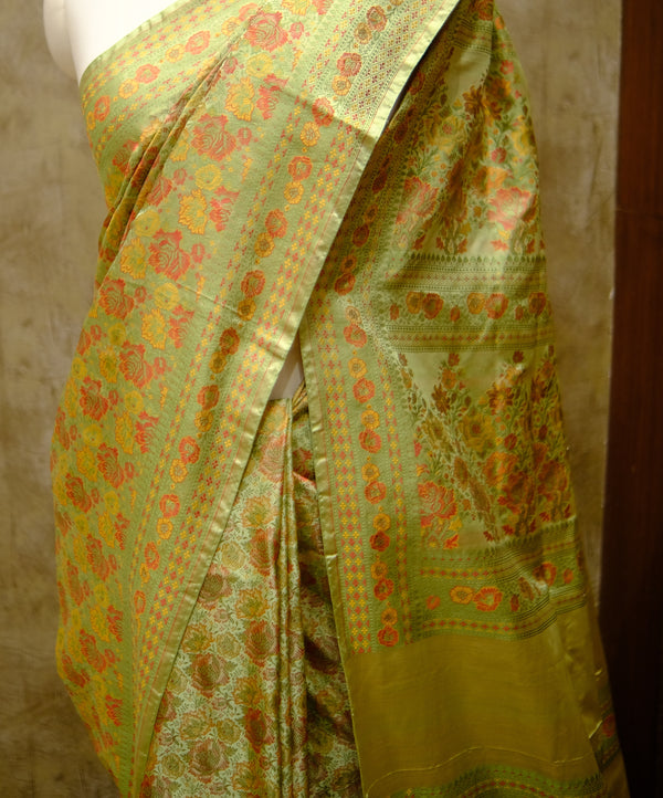 Designer Saree In Green Color