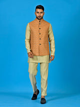 Designer Kurta Jacket Set In Multicolor