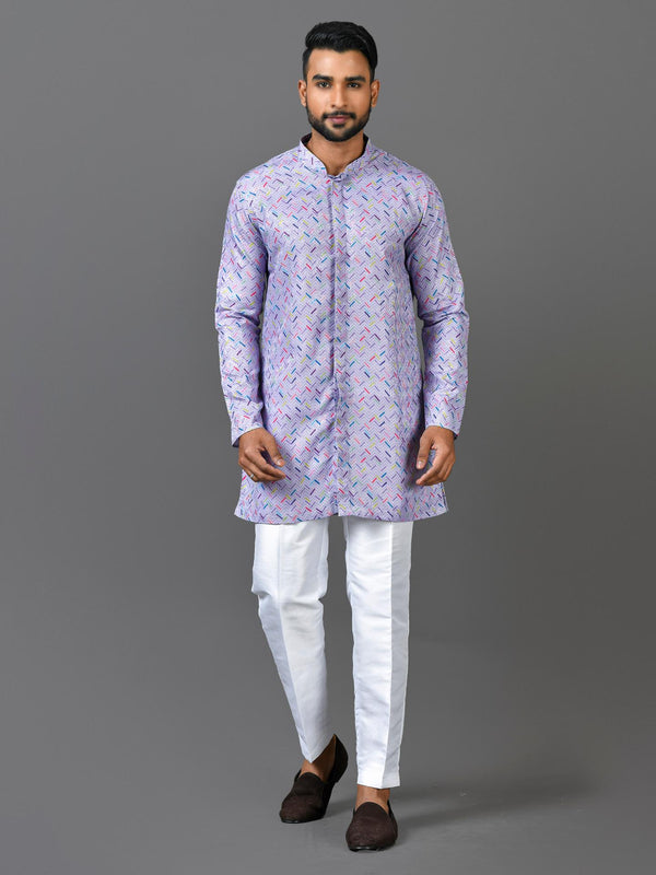 Designer No Color Satin Short Kurta With Pant