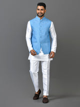 Designer Kurta Jacket Set In Multicolour