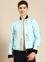 Badge Accent Bomber Jacket