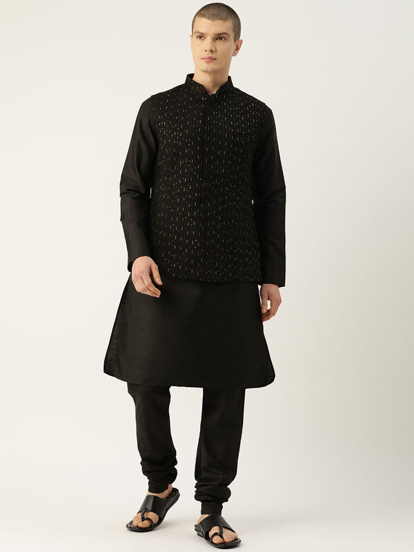 Timeless Black Nehru Jacket Set