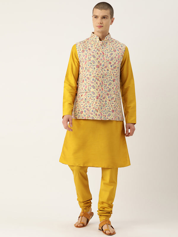 Sophisticated Multicolour Nehru Jacket Set