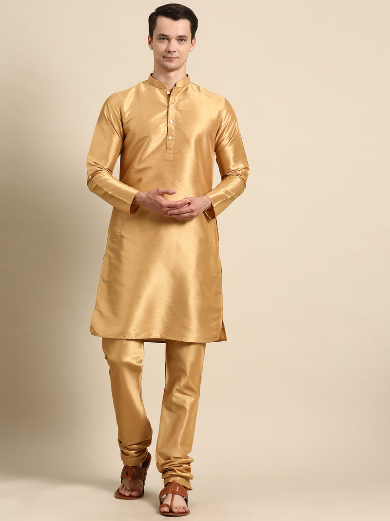 Golden Silk Regal Kurta Set