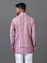 Designer Kurta Jacket Set In Purple