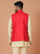 Kurta Jacket Set in Multicolour