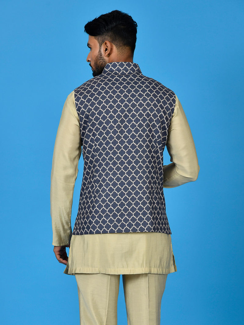 Designer Kurta Jacket Set In Multicolor