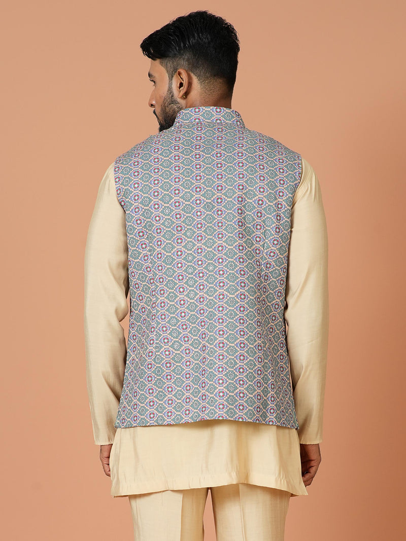Kurta Jacket Set in Multicolour