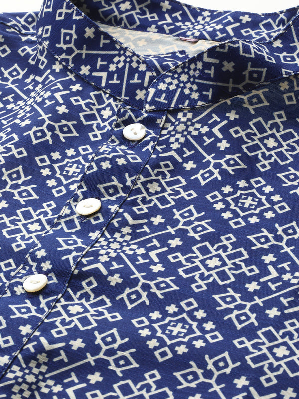 Royal Blue Silk Luxe Kurta Set