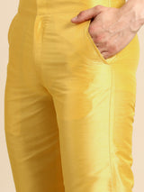 Sunburst Yellow Silk Party Kurta Set