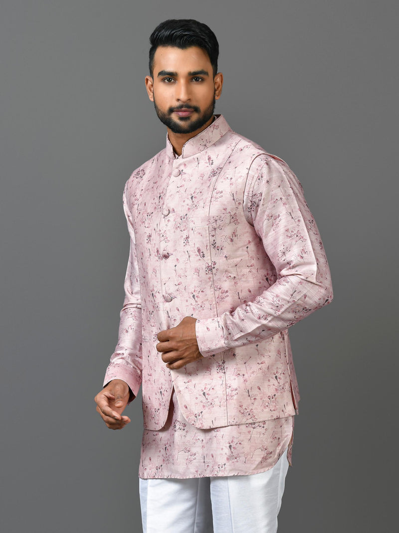 Designer Kurta Jacket Set In Lilac