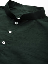 Forest Green Elegant Nehru Jacket Set