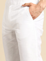 Pure White Silk Classic Kurta Set