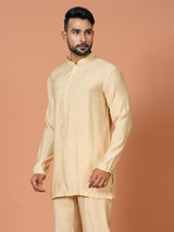 Short Kurta With Pant in Beige Color