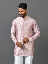 Designer Kurta Jacket Set In Lilac