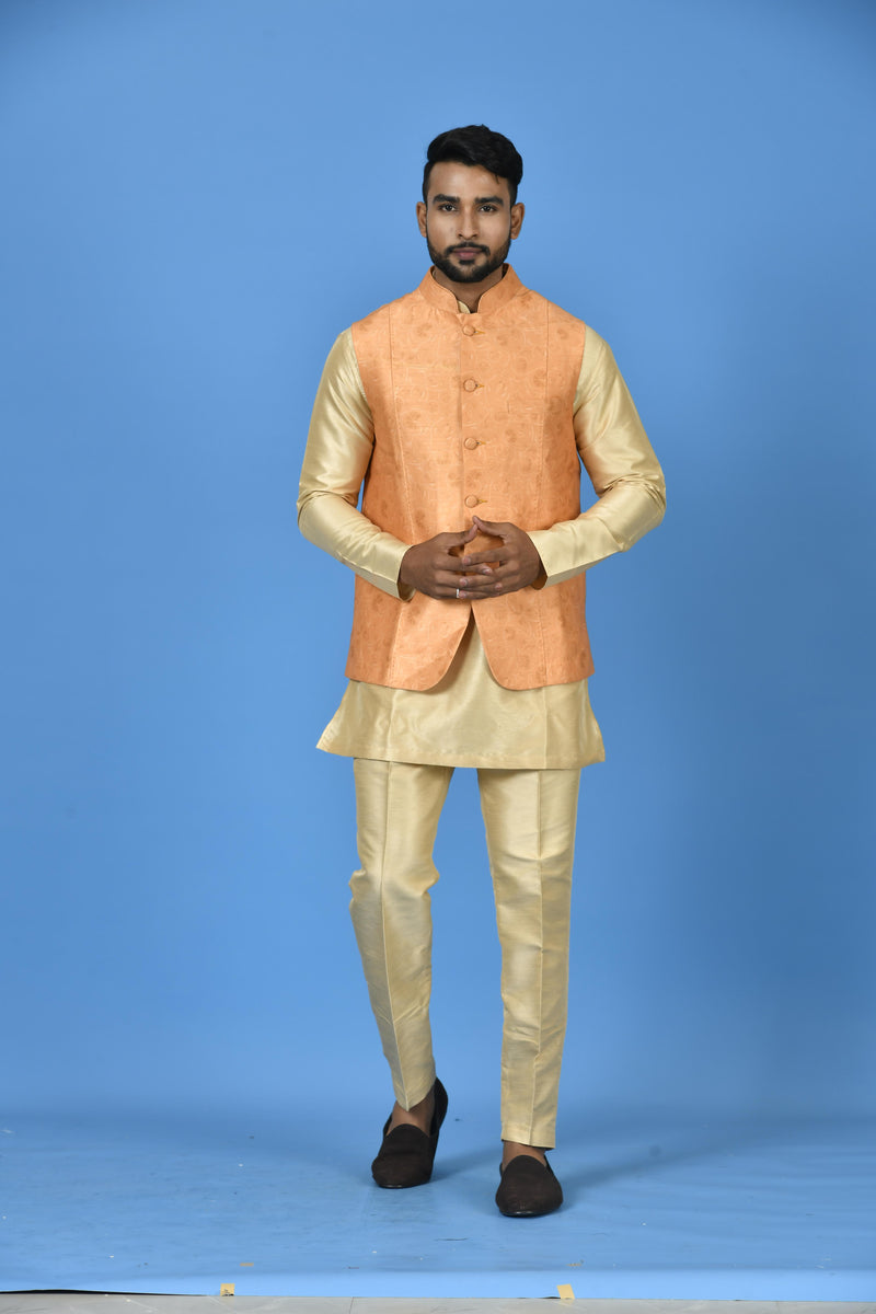 Kurta Jacket Set in Multicolour