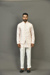 Designer Kurta Jacket Set In Multicolour