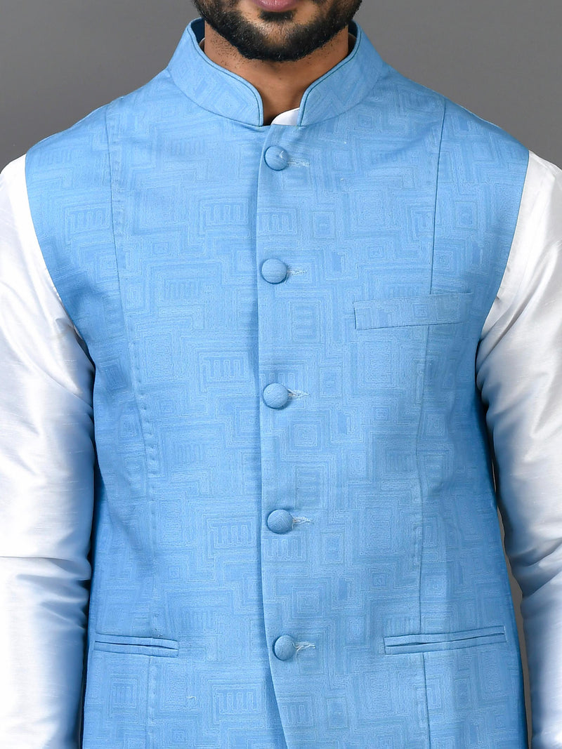 Designer Kurta Jacket Set In Multicolour