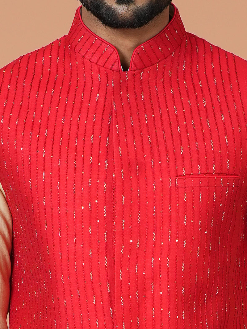 Kurta Jacket Set in Multicolour