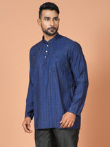Short Kurta With Pant in Blue Colour