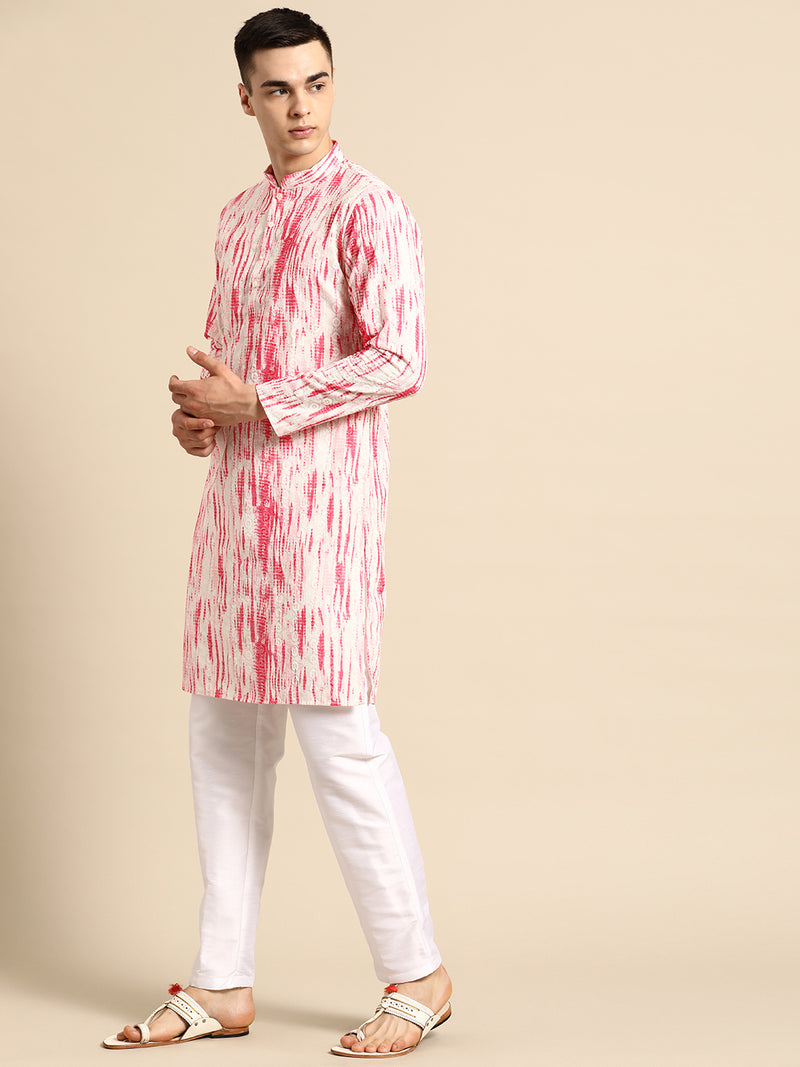 Delicate Pink Pure Cotton Contemporary Kurta Set