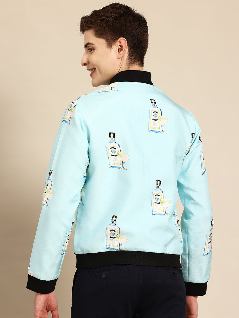 Badge Accent Bomber Jacket