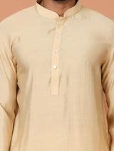 Short Kurta With Pant in Beige Color