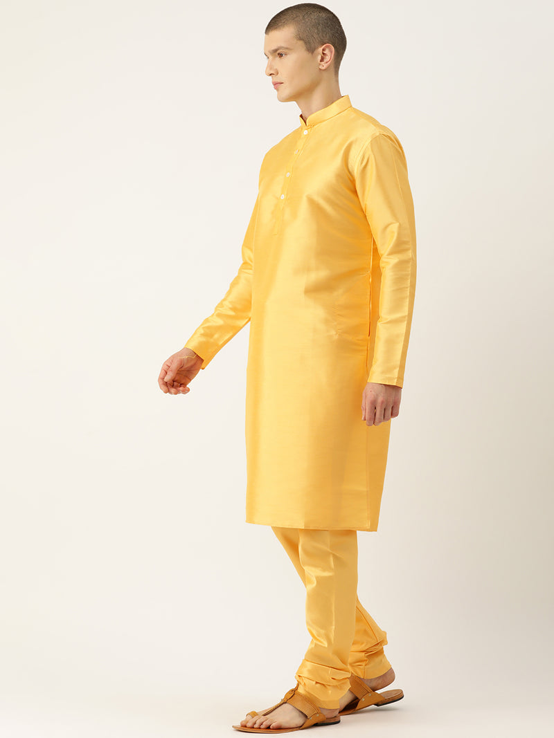 Sunlit Yellow Ethnic Nehru Jacket Set