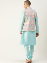 Charming Multicolour Nehru Jacket Set