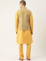 Sunlit Yellow Ethnic Nehru Jacket Set