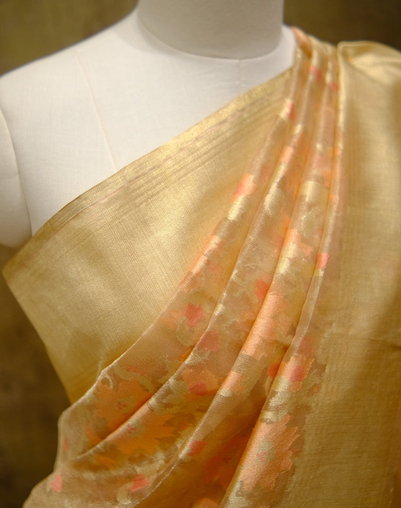 Designer saree In Orange Color