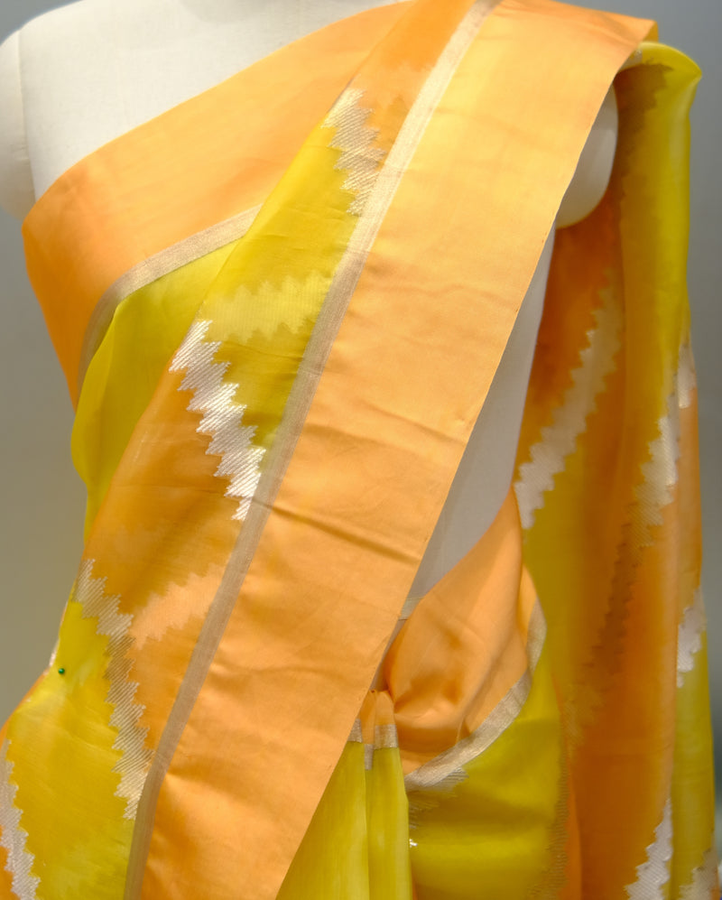 Designer Saree In Yellow Color
