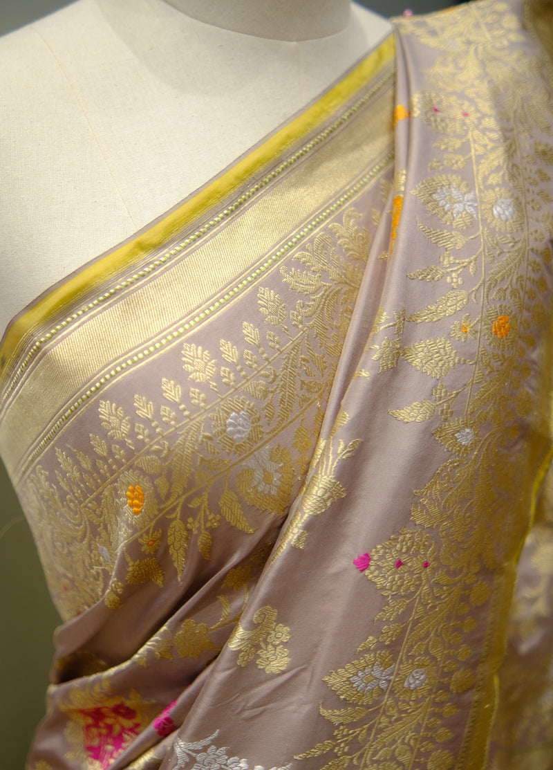 Designer Saree In Beige Color