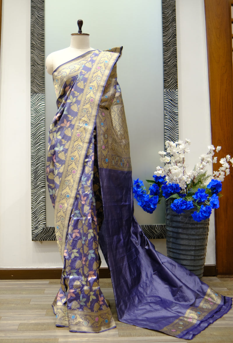 Designer Saree In Purple Color