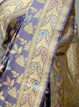 Designer Saree In Purple Color