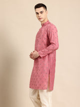 Dusty Pink Muslin Cotton Kurta Set