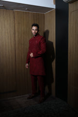 Peach Glimmer Sherwani