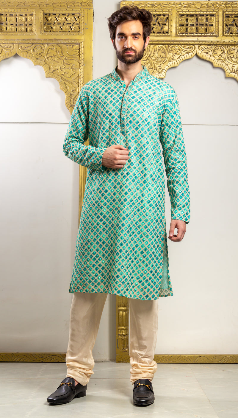 Firoza  Color Printed  Kurta.