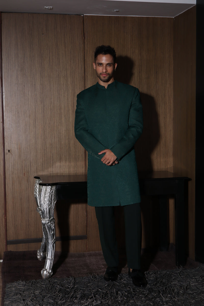 Teal Splendour Sherwani