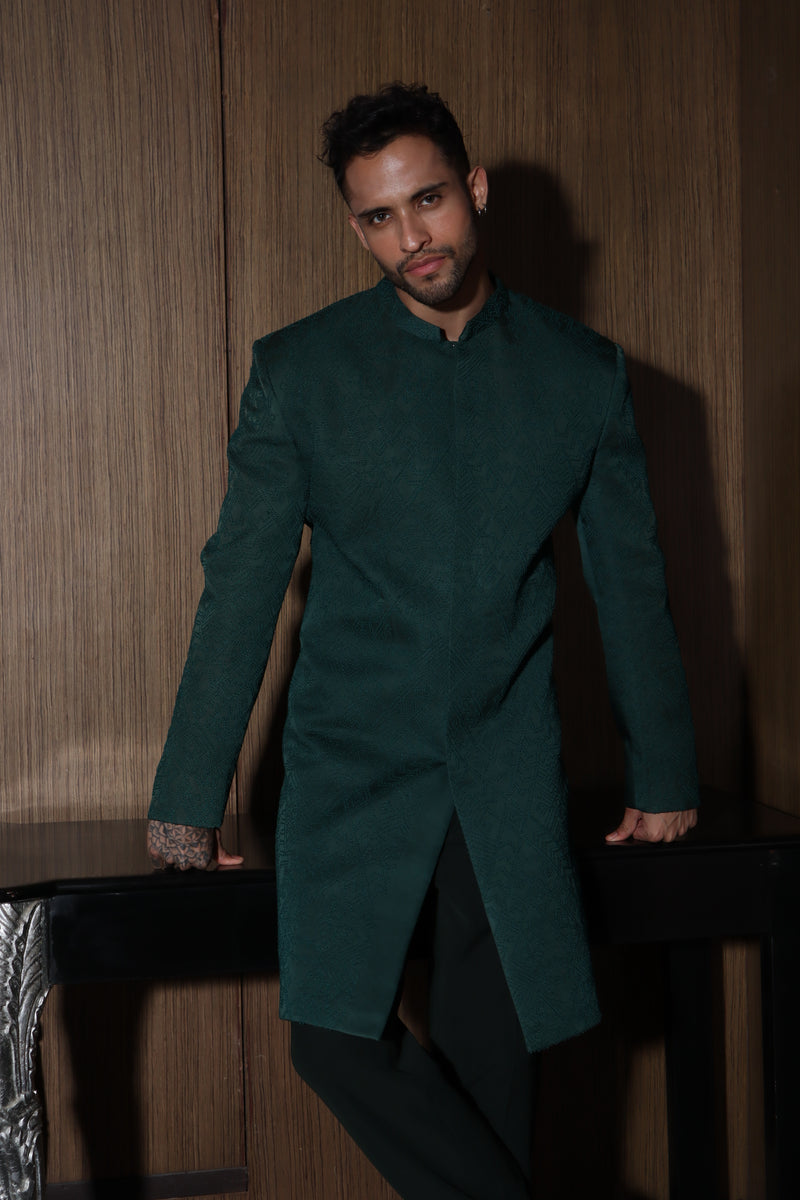 Teal Splendour Sherwani