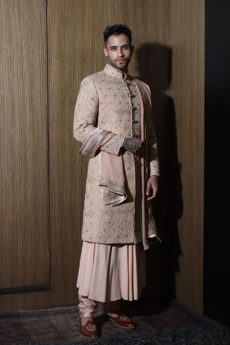 Rose Gold Royal Sherwani