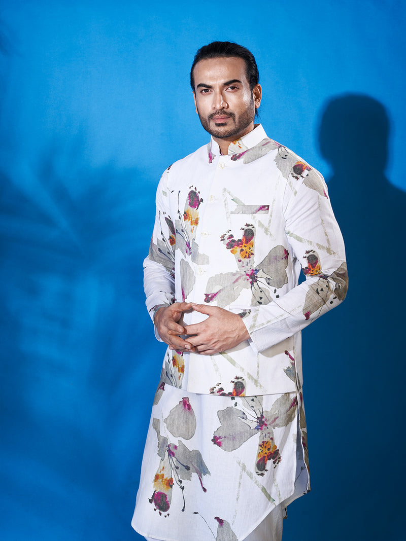 Vibrant Multicolour Cotton Kurta Set