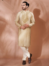 Bright Yellow Cotton Kurta Set