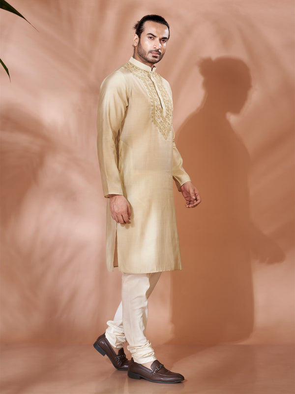 Bright Yellow Cotton Kurta Set