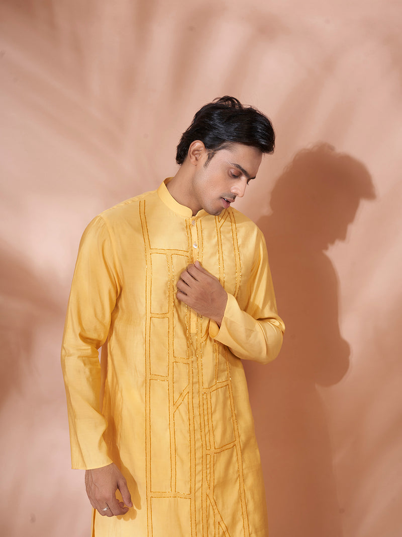 Sunny Yellow Cotton Kurta Set