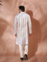 Royal Off-White Cotton Silk Kurta Set