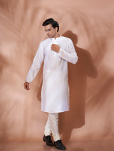 Pure White Cotton Kurta Set