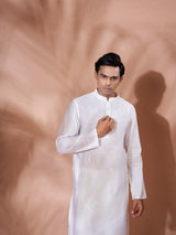 Pure White Cotton Kurta Set