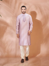 Subtle Mauve Cotton Kurta Set