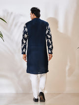 Rich Navy Blue Cotton Kurta Set